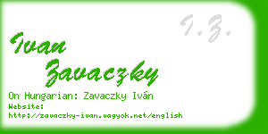 ivan zavaczky business card