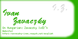 ivan zavaczky business card